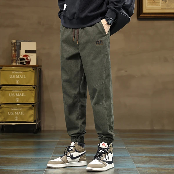 寬鬆束腳工裝褲