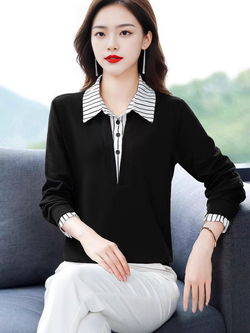 假兩件長袖襯衫