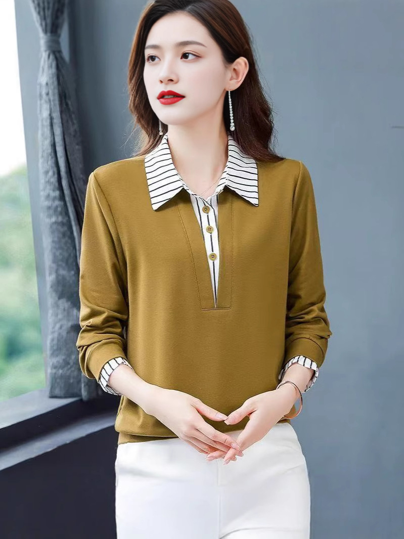 假兩件長袖襯衫