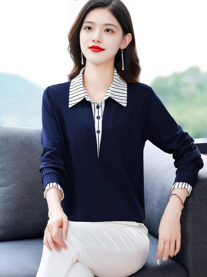 假兩件長袖襯衫